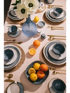 Тарелка Magistro Alpine Frost, d=23.4 см, фарфор, голубовато-серый - Фото 9