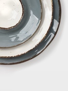 Тарелка глубокая Magistro Alpine Frost, 350 мл, d=23 см, фарфор, голубовато-серый - Фото 5