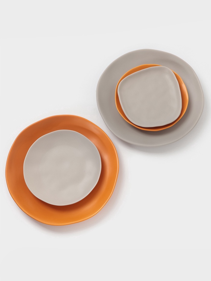 Тарелка Magistro Potter, d=26 см, фарфор, оранжевая - фото 115473921