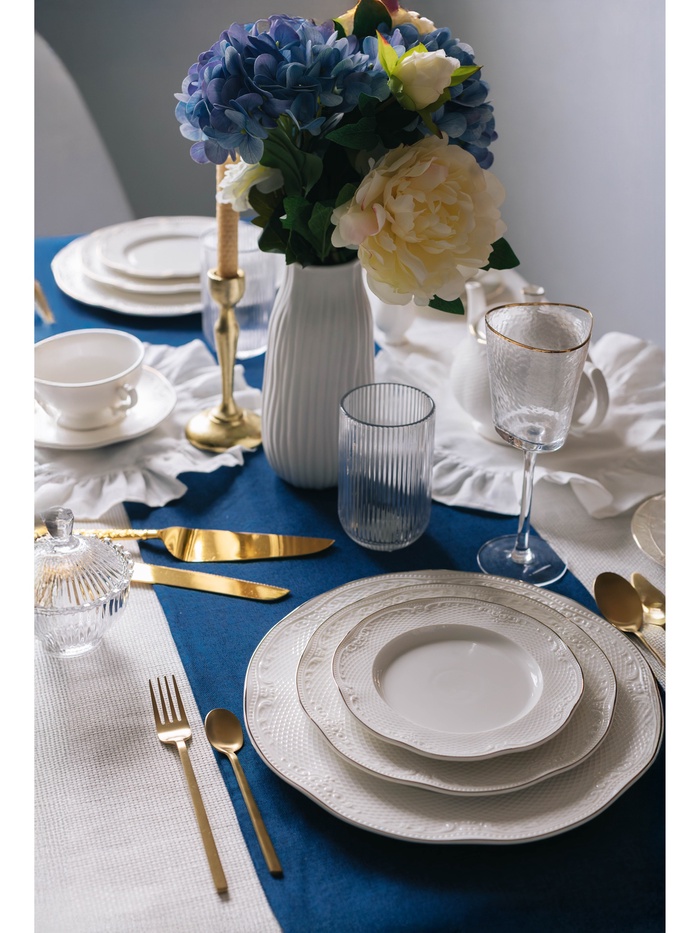 Тарелка WY Empire, d=18 см, фарфор, белая - фото 117477370