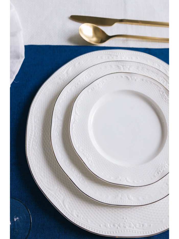 Тарелка WY Empire, d=18 см, фарфор, белая - фото 117477368