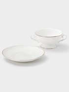 Бульонница с блюдцем WY Empire, 280 мл, фарфор, белая - Фото 3