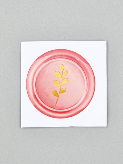 Открытка с конвертом и наклейкой «С пожеланием счастья», тиснение, 11 х 16 см