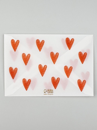 Открытка с конвертом и наклейкой «Люблю», 11 х 16 см