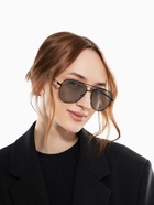 Очки солнцезащитные «OneSun. Авиаторы», uv 400, линза 5.3×5.7 см, чёрный, серый - Фото 2