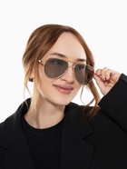 Очки солнцезащитные «OneSun. Авиаторы», uv 400, линза 5.3×5.7 см, золотой, серый - Фото 2