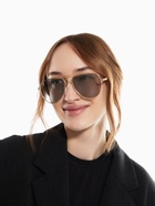 Очки солнцезащитные «OneSun. Авиаторы», uv 400, линза 5.3×5.7 см, золотой, серый - Фото 3