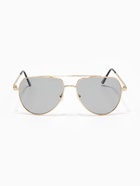 Очки солнцезащитные «OneSun. Авиаторы», uv 400, линза 5.3×5.7 см, золотой, серый - Фото 6