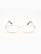 Очки солнцезащитные «OneSun. Прямоугольные», uv 400, линза 4×5.8 см, цвет золото, прозрачный - Фото 3