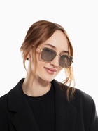 Очки солнцезащитные «OneSun. Прямоугольные», uv 400, линза 5×5.5 см, цвет золотой, серый - Фото 4