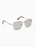 Очки солнцезащитные «OneSun. Прямоугольные», uv 400, линза 5×5.5 см, цвет золотой, серый - Фото 2