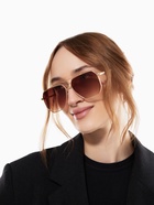 Очки солнцезащитные «OneSun. Авиаторы», uv 400, линза 5.1×5.9 см, цвет золотой, коричневый - Фото 5