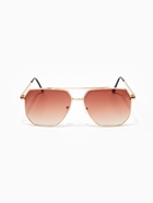 Очки солнцезащитные «OneSun. Авиаторы», uv 400, линза 5.1×5.9 см, цвет золотой, коричневый - Фото 3