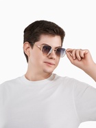 Очки солнцезащитные «OneSun. Восьмиугольные», uv 400, линза 4.6×5.4 см, цвет золотой, градиент синий - Фото 6