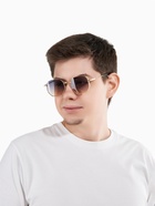 Очки солнцезащитные «OneSun. Восьмиугольные», uv 400, линза 4.6×5.4 см, цвет золотой, градиент синий - Фото 7