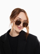 Очки солнцезащитные «OneSun. Авиаторы», uv 400, линза 4.9×5.3 см, цвет золотой, чёрный - Фото 4