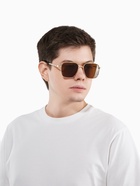 Очки солнцезащитные «OneSun. Авиаторы», uv 400, линза 4.9×5.3 см, цвет золотой, чёрный - Фото 6