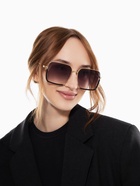 Очки солнцезащитные «OneSun. Прямоугольные», uv 400, линза 5.5×6 см, цвет золотой, градиент фиолетовый - Фото 4