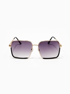 Очки солнцезащитные «OneSun. Прямоугольные», uv 400, линза 5.5×6 см, цвет золотой, градиент фиолетовый - Фото 3