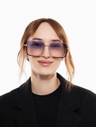 Очки солнцезащитные «OneSun. Прямоугольные», uv 400, линза 5.5×6 см, цвет золотой, градиент синий - Фото 4