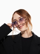 Очки солнцезащитные «OneSun. Прямоугольные», uv 400, линза 5.5×6 см, цвет золотой, градиент синий - Фото 5