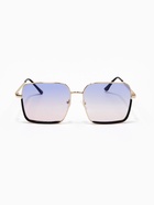 Очки солнцезащитные «OneSun. Прямоугольные», uv 400, линза 5.5×6 см, цвет золотой, градиент синий - Фото 3