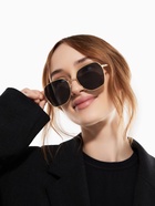 Очки солнцезащитные «OneSun. Прямоугольные», uv 400, линза 5.1×5.3 см, цвет золотой, серый - Фото 5