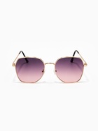 Очки солнцезащитные «OneSun. Прямоугольные», uv 400, линза 5.1×5.3 см, цвет золотой, фиолетовый - Фото 4