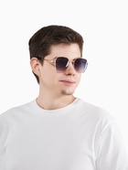 Очки солнцезащитные «OneSun. Прямоугольные», uv 400, линза 5.1×5.3 см, цвет золотой, градиент синий - Фото 5