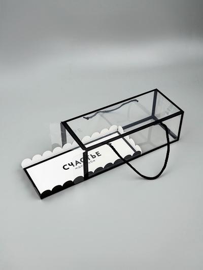 Коробка под зефир c ручками «Счастье ждёт тебя», 27×11×9.5 см, кондитерская упаковка