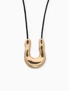 Кулон на шнурке «Подкова» крупная, цвет золото - Фото 3