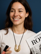 Кулон на шнурке «Подкова» крупная, цвет золото - Фото 2