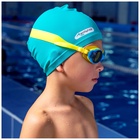 УЦЕНКА Очки для плавания, детские + беруши, цвет желтый с голубой оправой - Фото 3