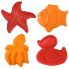 Набор игрушек для песочницы, 8 предметов: ведро 1.2 л, лопатка, грабли, 4 формочки, лейка, бирюзовый - Фото 3