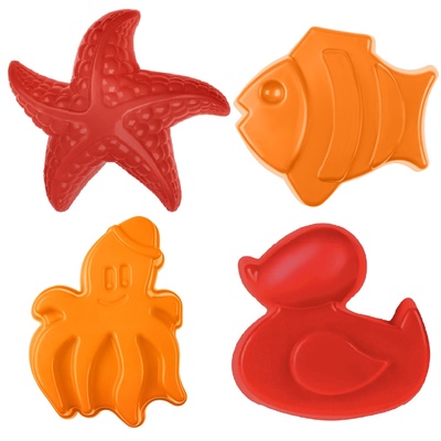 Набор игрушек для песочницы, 8 предметов: ведро 1.2 л, лопатка, грабли, 4 формочки, лейка, бирюзовый