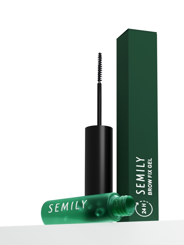 Гель для бровей 24Н Semily зеленый, 5 мл - Фото 1