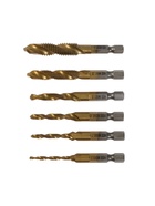 Набор сверл-метчиков ТУНДРА, HSS - Co, шестигранный хвостовик, М3 - М10, 65 - 72 мм, 6 шт. - Фото 2