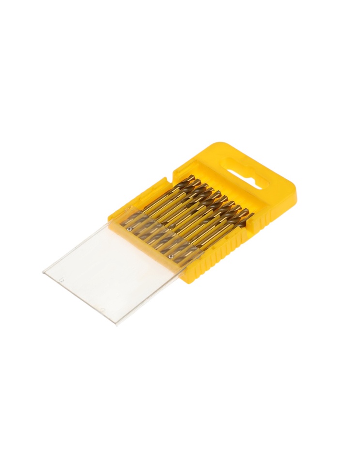 Набор двусторонних сверл по металлу ТУНДРА, HSS-Tin, 3.2×49 мм, 10 шт. - Фото 1