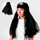 Карнавальный парик «Пират», бандана с длинными волосами, 110 г - Фото 1