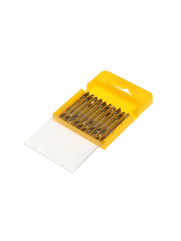 Набор двусторонних сверл по металлу ТУНДРА, HSS-Tin, 5×50 мм, 10 шт. - Фото 1