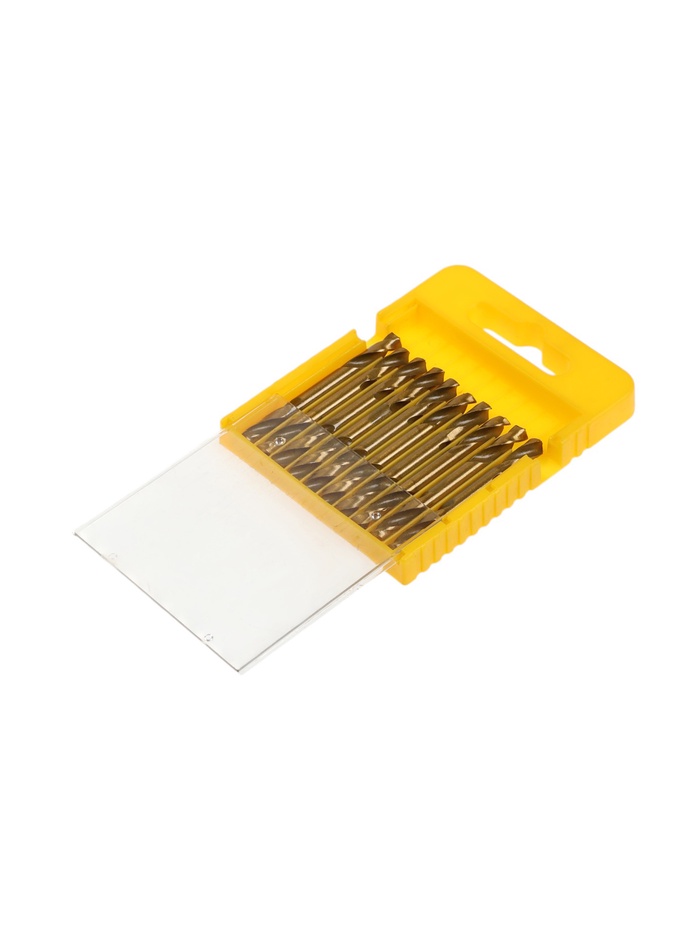 Набор двусторонних сверл по металлу ТУНДРА, HSS-Tin, 5.2×55 мм, 10 шт. - Фото 1