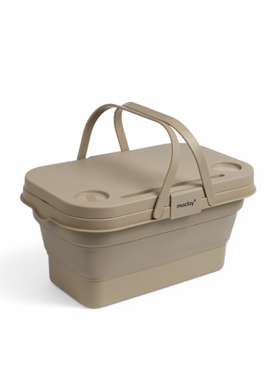 Корзина - столик maclay 2 в 1, складная, 47×28.5×23.5 см, бежевая