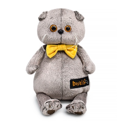 Мягкая игрушка «Кот Басик в галстуке - бабочке», 19 см