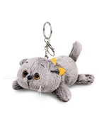 Мягкая игрушка - брелок «Кот Басик с бантиком», лежачий, 11 см - Фото 2