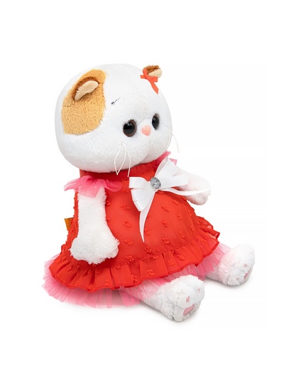 Мягкая игрушка «Кошечка Ли-Ли BABY в платье с белым бантом», 18 см