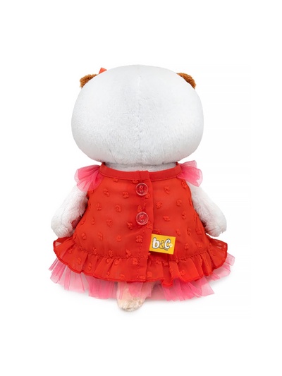 Мягкая игрушка «Кошечка Ли-Ли BABY в платье с белым бантом», 18 см