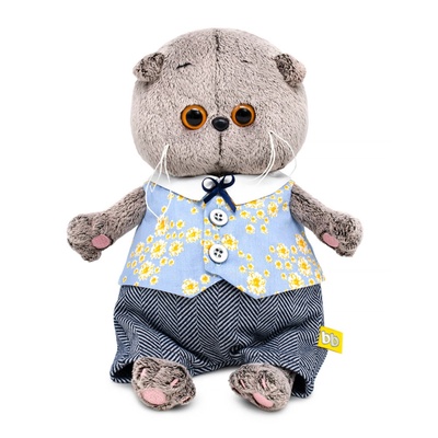 Мягкая игрушка «Кот Басик BABY в жилете и брюках», 20 см