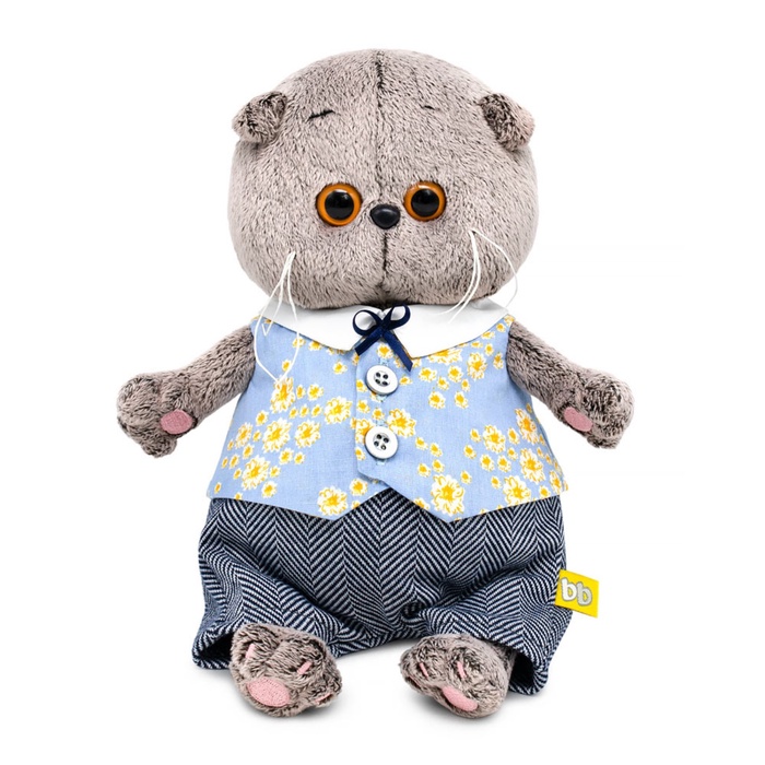 Мягкая игрушка «Кот Басик BABY в жилете и брюках», 20 см - Фото 1