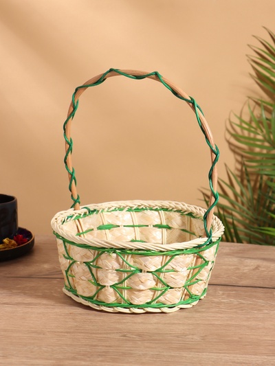 Корзина плетёная, 22×22×30 см, ротанг