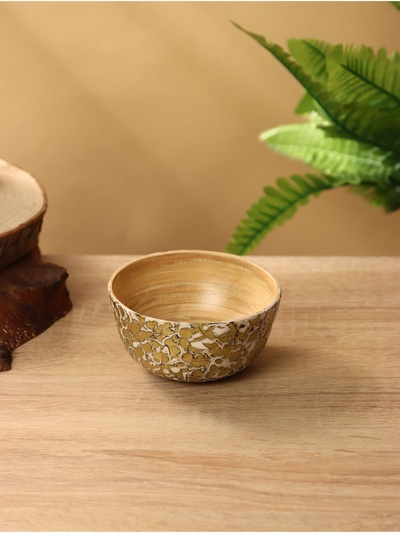 Миска, 10×10×5 см, бамбук